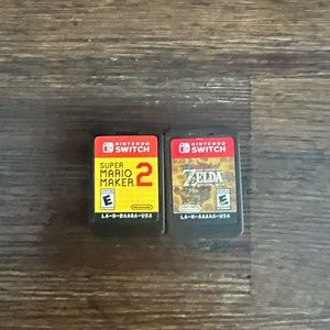 Zelda and Mario kart game bundle